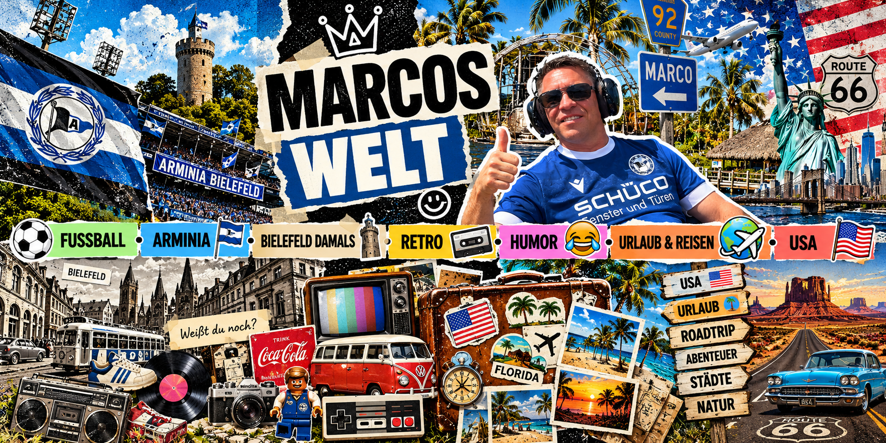 MARCOS WELT &ndash; Fu&szlig;ball, Arminia, Bielefeld damals, Retro, Humor, Urlaub und Reisen, USA